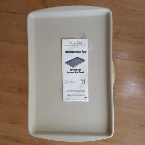Pampered Chef Kitchen New Pampered Chef Stoneware Bar Pan 445